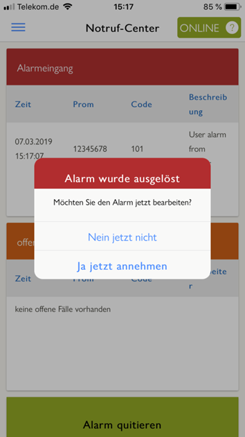Notruf-Center App